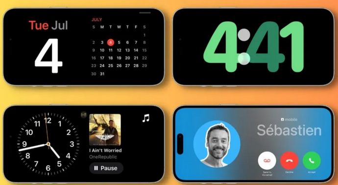 岳塘苹果手机维修分享iOS17横屏充电待机显示有什么好处 